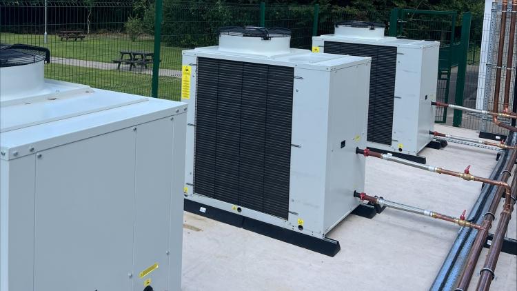 Air source heat pumps at Polesworth